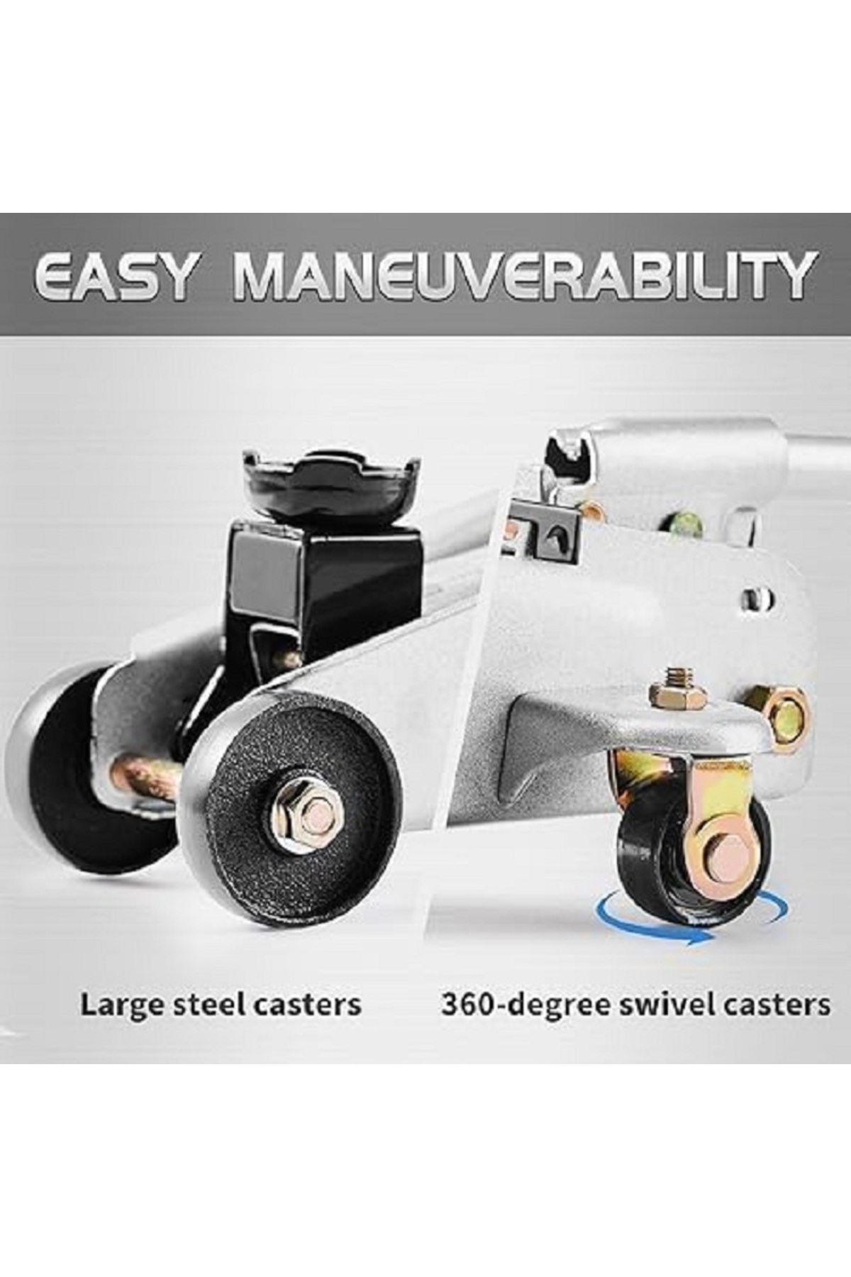 🔧 رافعة هيدروليكية أرضية – قوة 3 طن (6000 باوند) مع حقيبة تخزين – لون رمادي