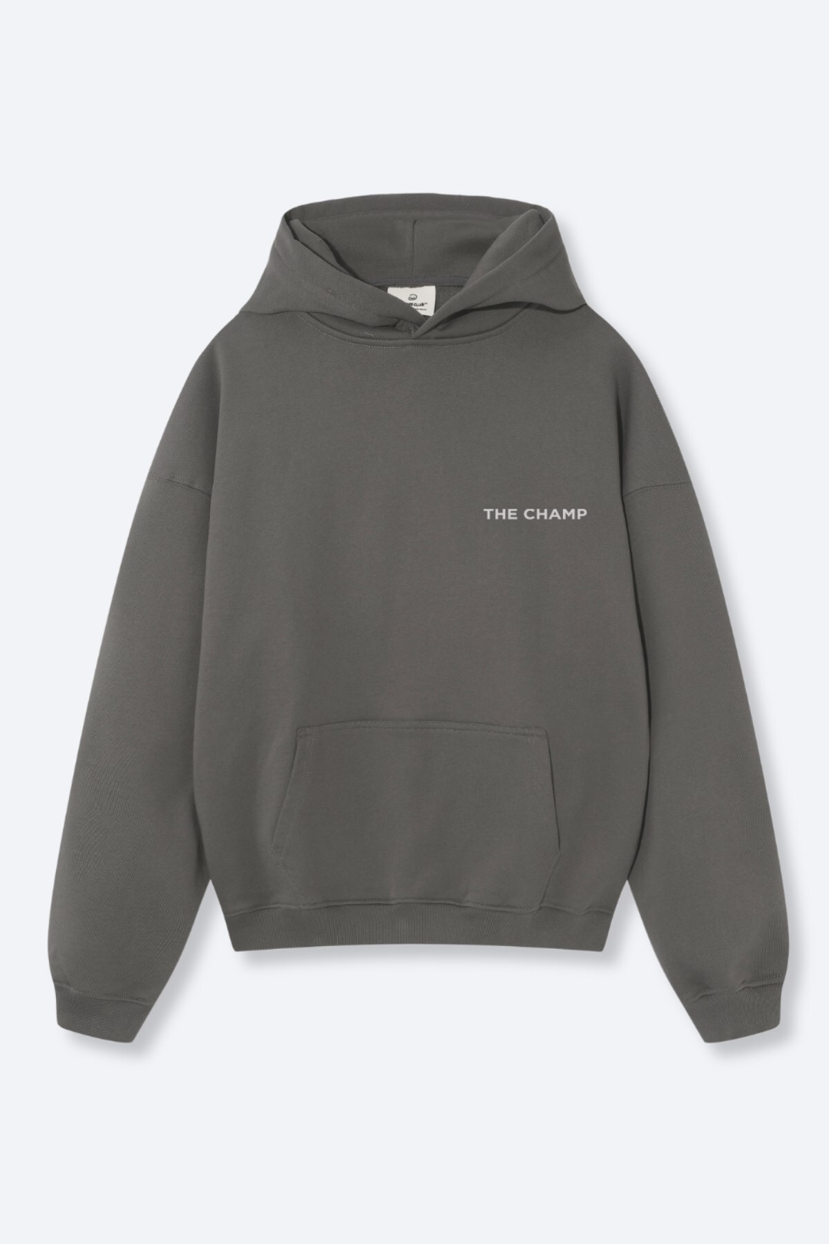 The Champ Clothing  Every Thing Is Fine Baskılı Unisex Füme Kapüşonlu Sweatshirt – 3 İplik Şardonlu Kumaş - Görsel 5