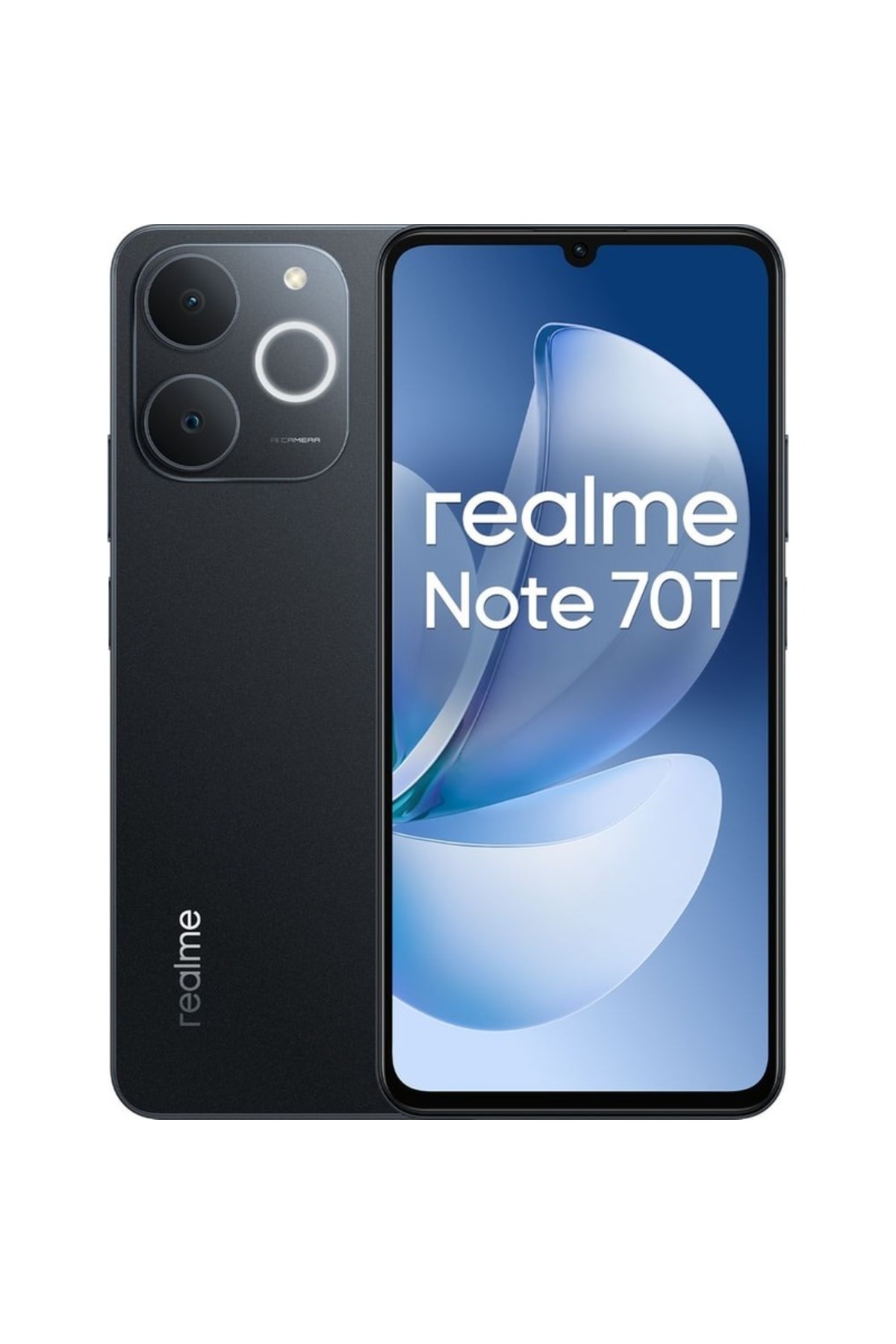 realme Telefon mobil Note 70T, Dual SIM, 4GB RAM, 128GB, Black