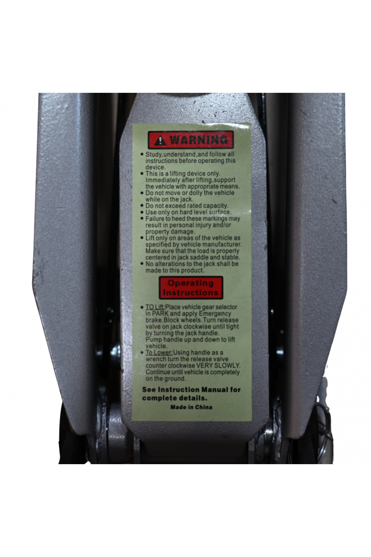 🔧 رافعة هيدروليكية أرضية – قوة 3 طن (6000 باوند) مع حقيبة تخزين – لون رمادي