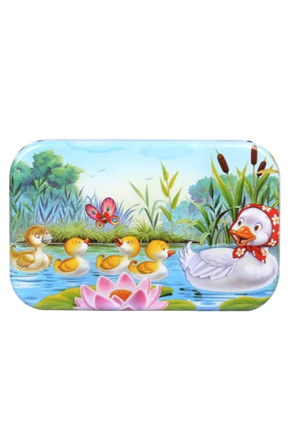 Teo-60 Piece Wooden Puzzle in Metal Box, Duck Pattern, Educational, Cognitive Skills Development 5