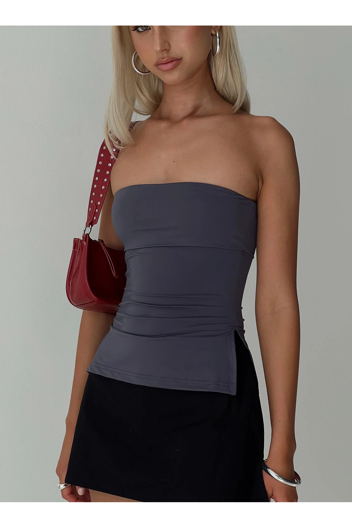 fablair-Strutter Strapless - Slim Fit Strapless Crop Blouse 1