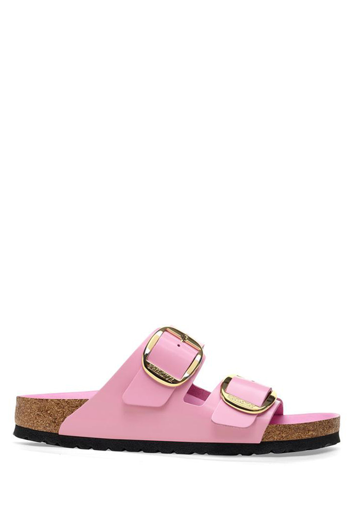 دمپایی چرم زنانه صورتی آریزونا مدل Big Buckle بیرکن استاک دمپایی Birkenstock