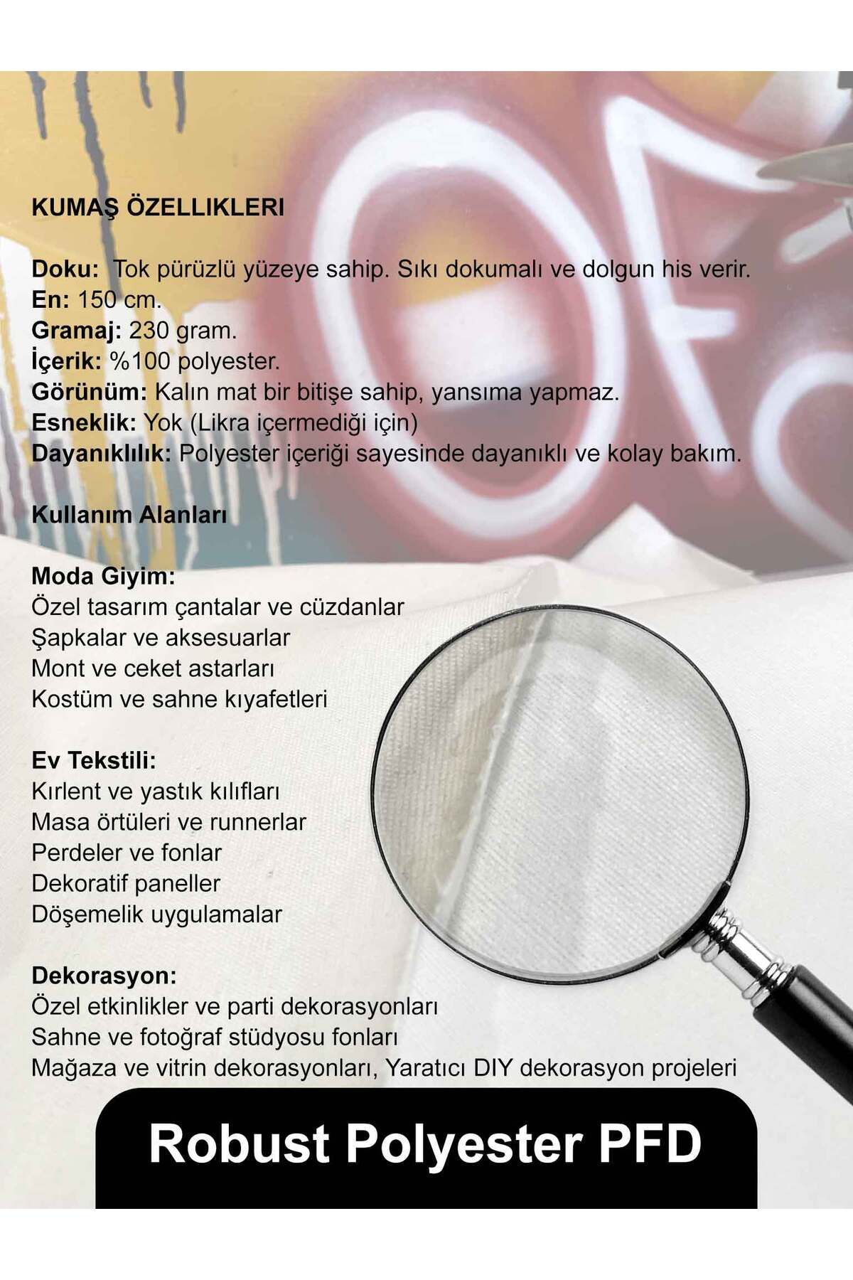 DESENİX-Abstract Tie Dye Patterned Digital Printing Fabric |   150X100Cm |   2 Color Options |   Artistic Modern Design 7