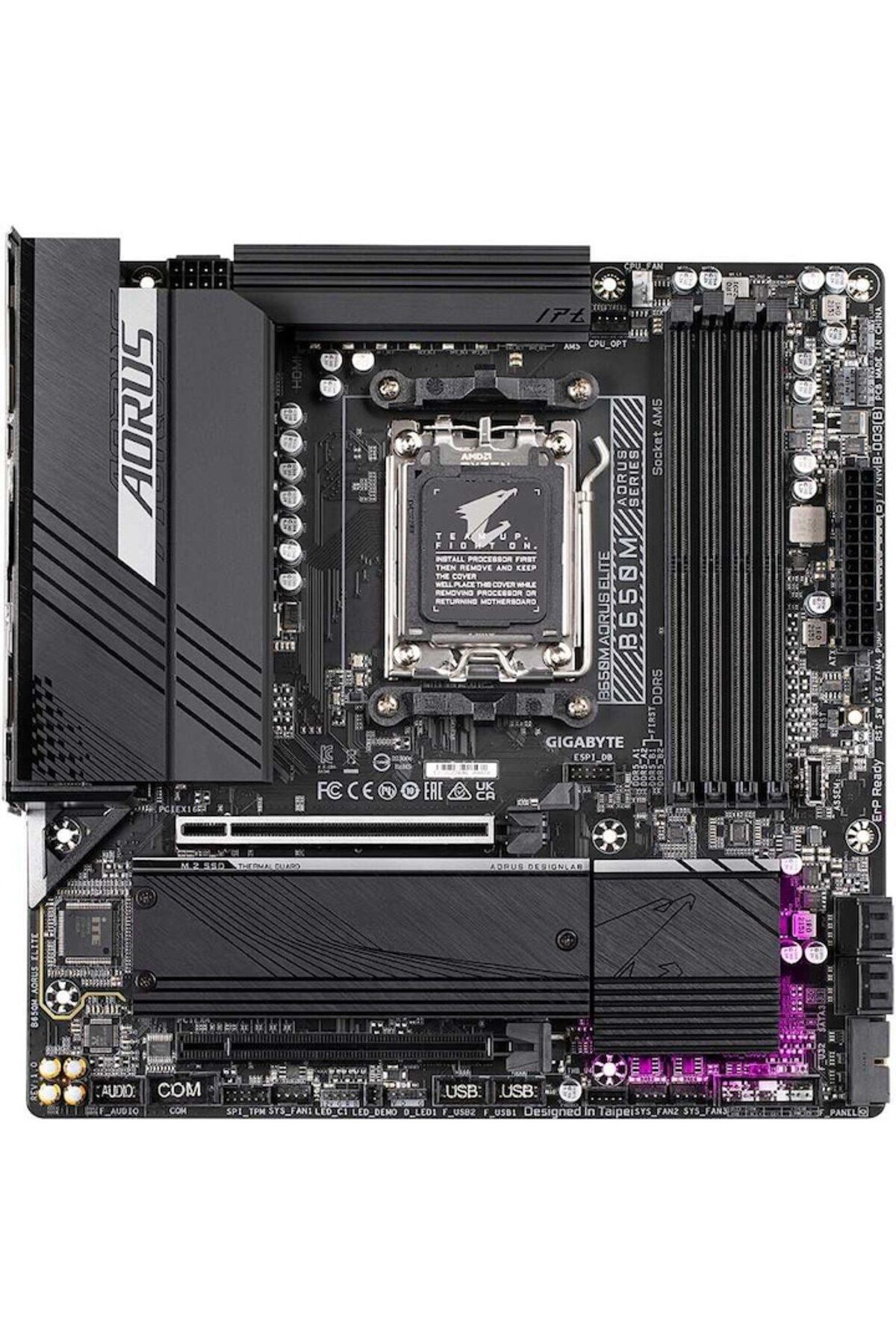 Gigabyte-Placă de bază B650, Micro-ATX DDR5, 4 sloturi de memorie, 1xHDMI, 1xDisplayPort, Negru 3