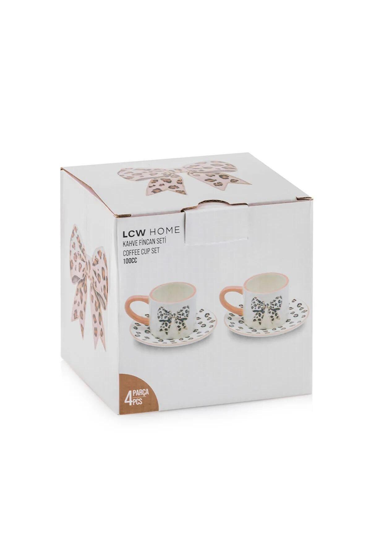 LC Waikiki-طقم فناجين قهوة سيراميك لشخصين من LCW HOME، 100 مل (W5) 4