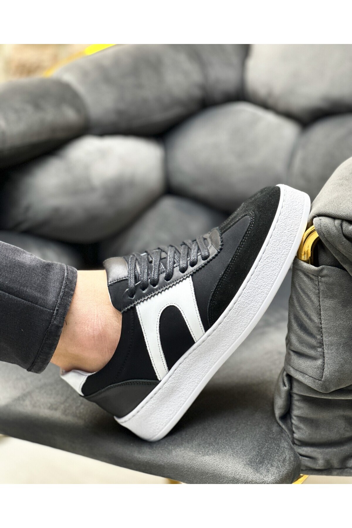 ایتالیانو آیاکابی کفش کتانی مردانه راحتی TREYLER چرم اصل با زیره EVA