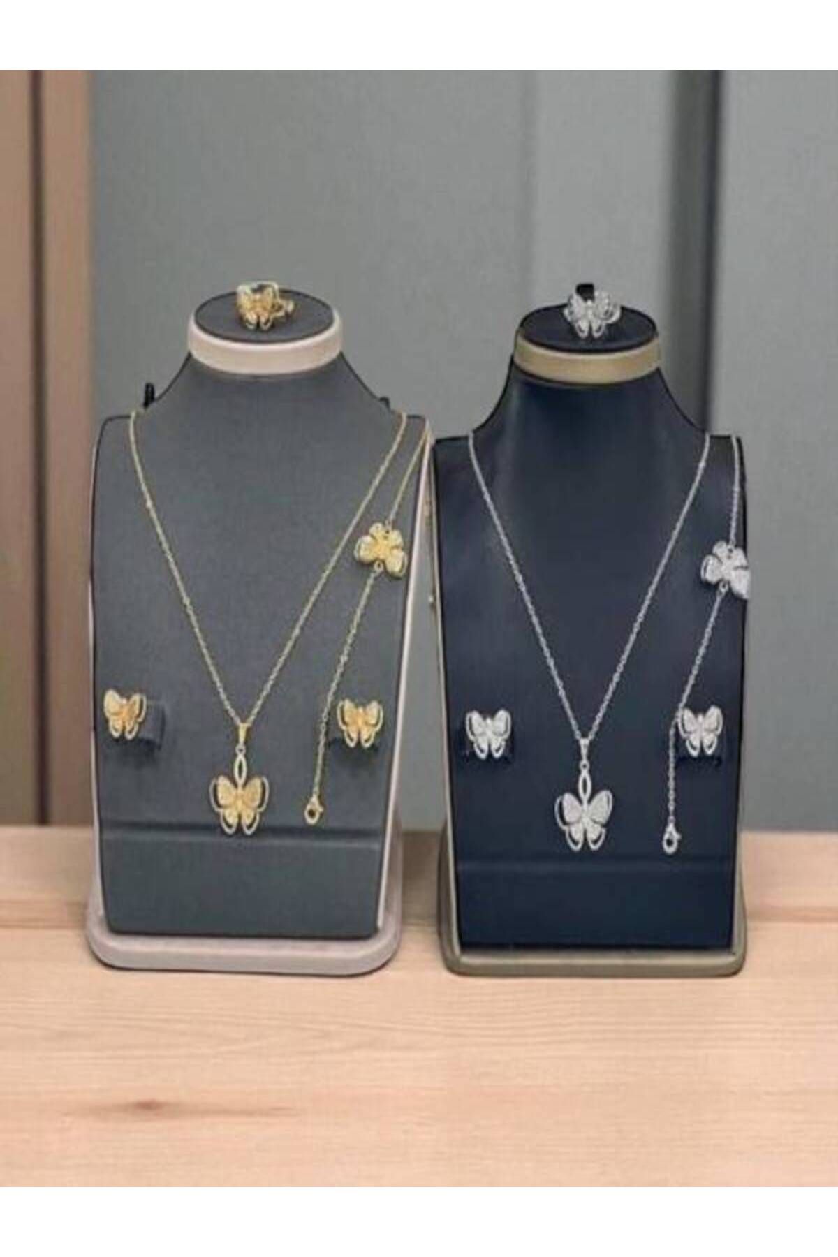 Generic-Soft girls' set, silver and gold zircon, with a luxurious box. Buy one set and get the other one for free. 4