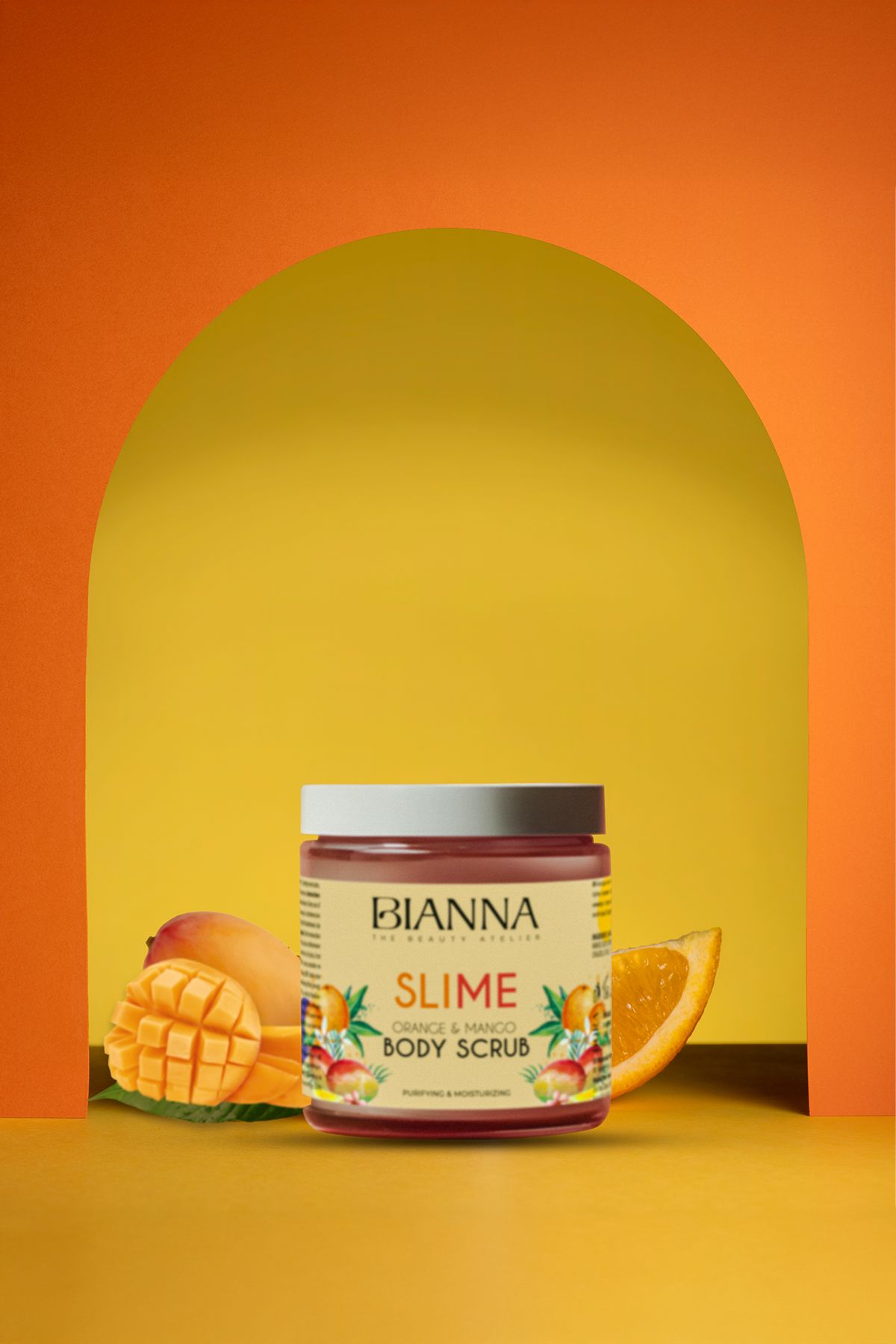 Bianna-Purifying & Moisturizing Slime Body Peeling with Orange & Mango Extract - 260Gr 4