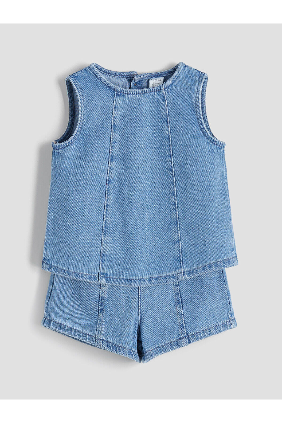 LC Waikiki Baby Girl Jean Blouse and Jean Shorts