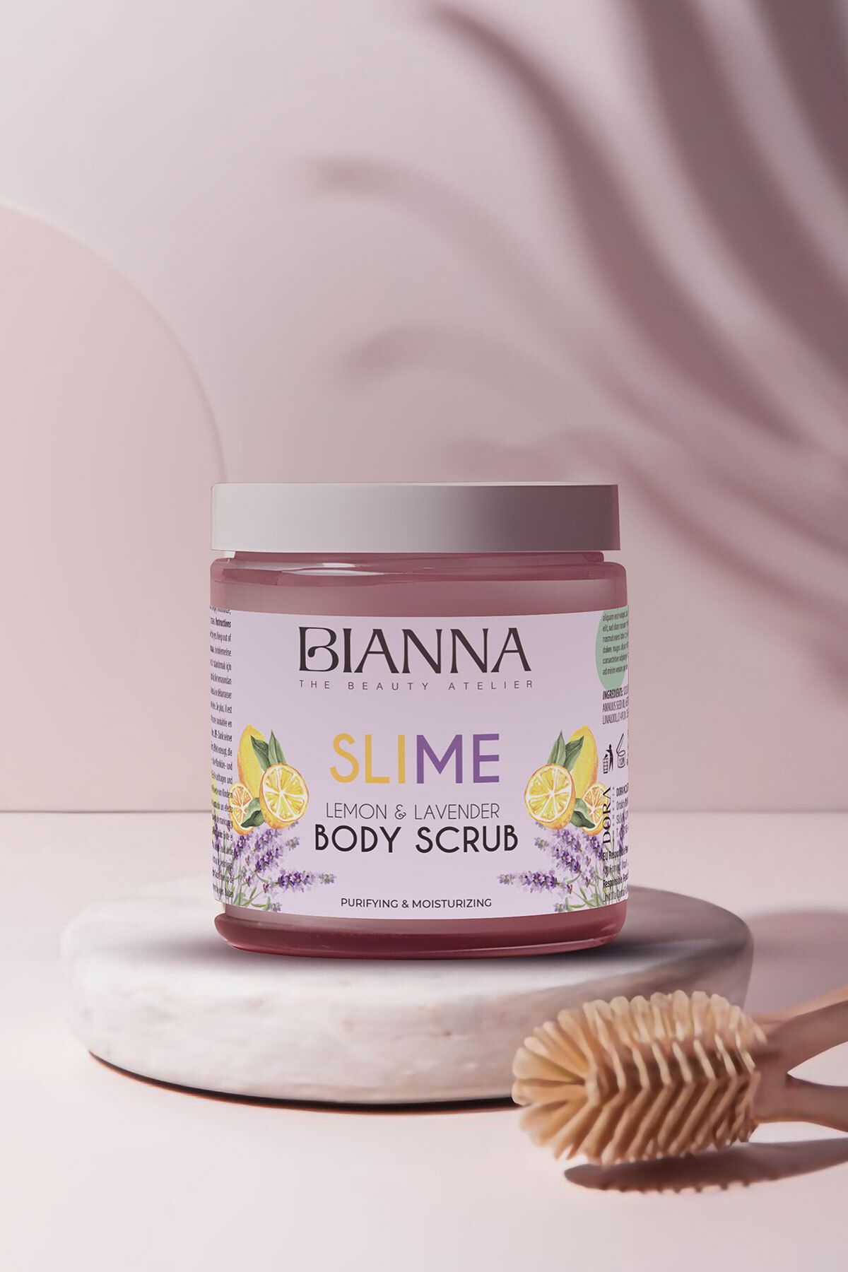 Bianna-Purifying & Moisturizing Slime Body Peeling with Lemon & Lavender Extract - 260Gr 6