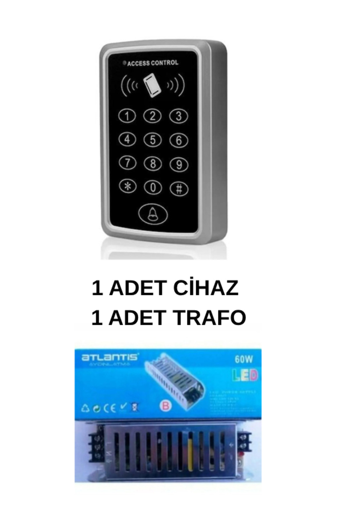 LANSAN Adaptörlü Trafolu (60W)Rfıd Şifreli Kapı Kilidi