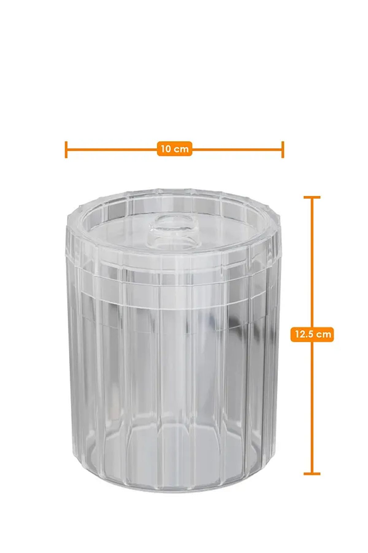 DOVİHOME-Double XL Large Size Line Pattern 700ml Countertop Silver Pump Liquid Soap Dispenser and Cotton Ball Set Transparent 3
