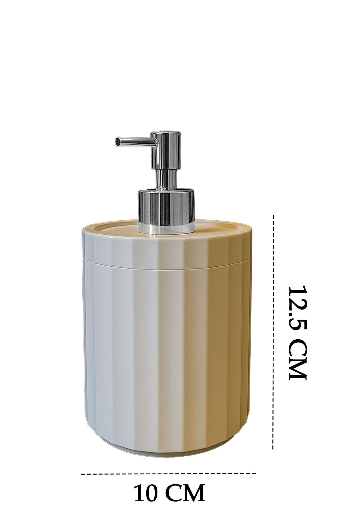 DOVİHOME-Double XL Large Size Line Pattern 700ml Countertop Silver Pump Liquid Soap Dispenser and Cotton Lint Set White 2