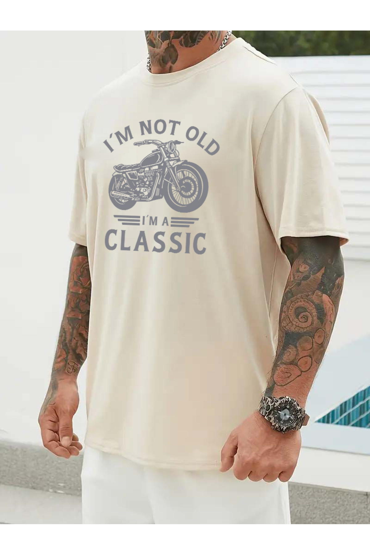 Trend Sizde Unisex klasična majica sa prednjim printom za motocikle