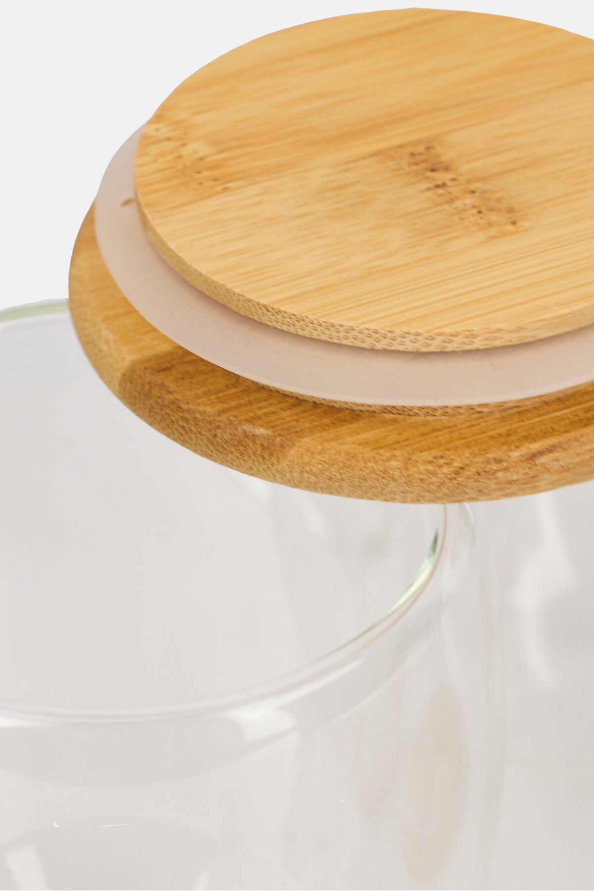 Bebe-2 Pieces Borosilicate Glass Cup With Handle And Lid 350 ml, Transparent 4
