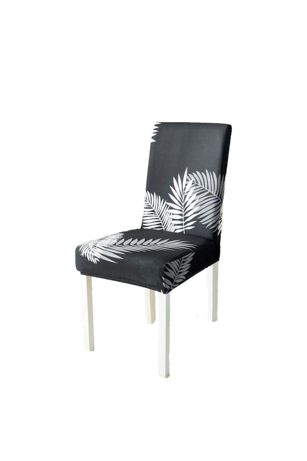 JOJO HOME-Set 6 huse de scaun, Jojo Home, H6SI15, material elastic, design cu frunze 2