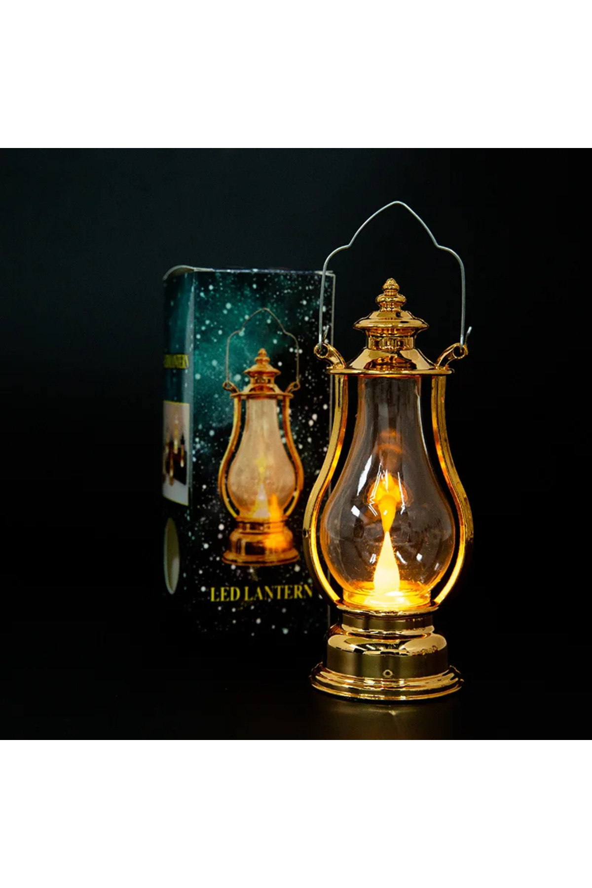 Choice Gold Led Retro Small Oil Lamp Portable Wind Light Kettle Electronic Ca...