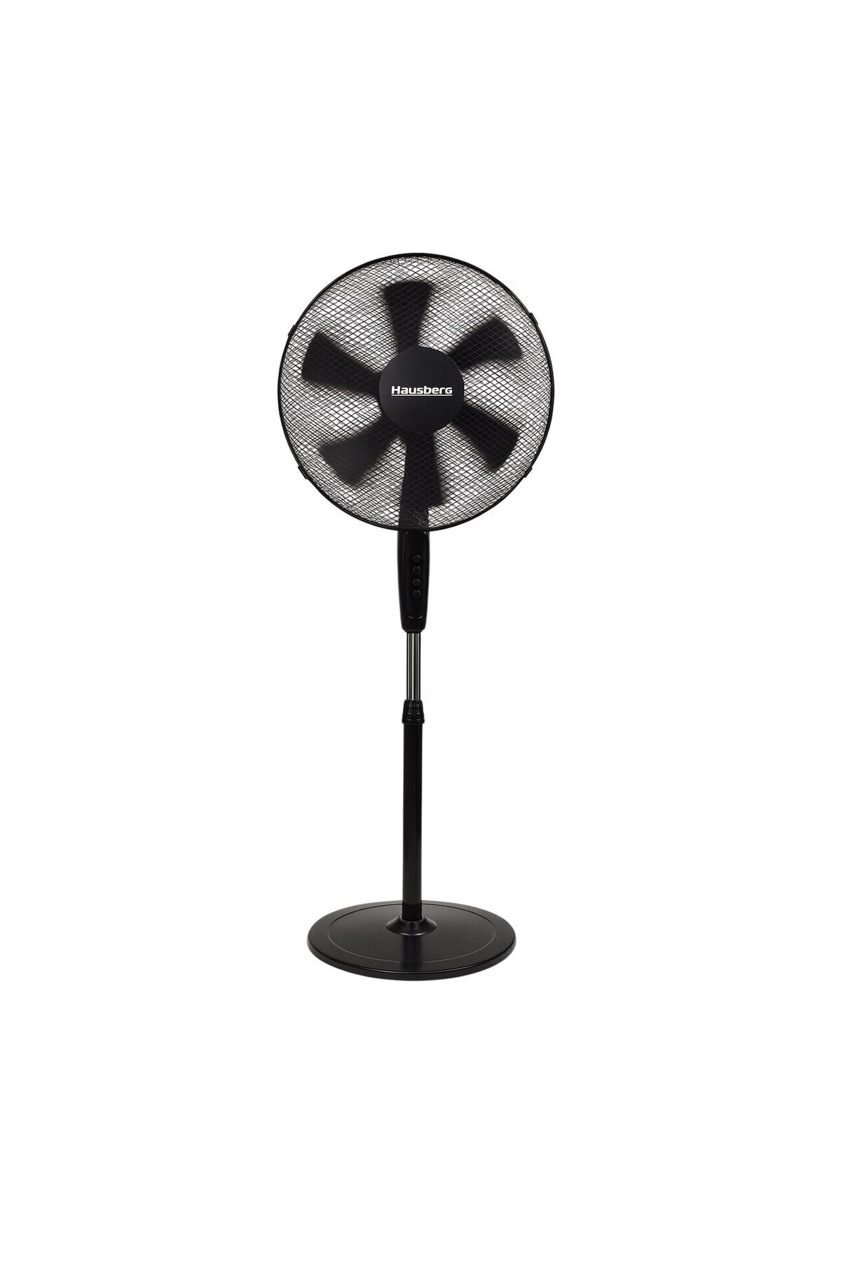 Hausberg-Ventilator cu picior 40 cm, timer 1-2 ore, Putere 45 W, Buton cu 3 viteze, control pentru oscilatie, 4