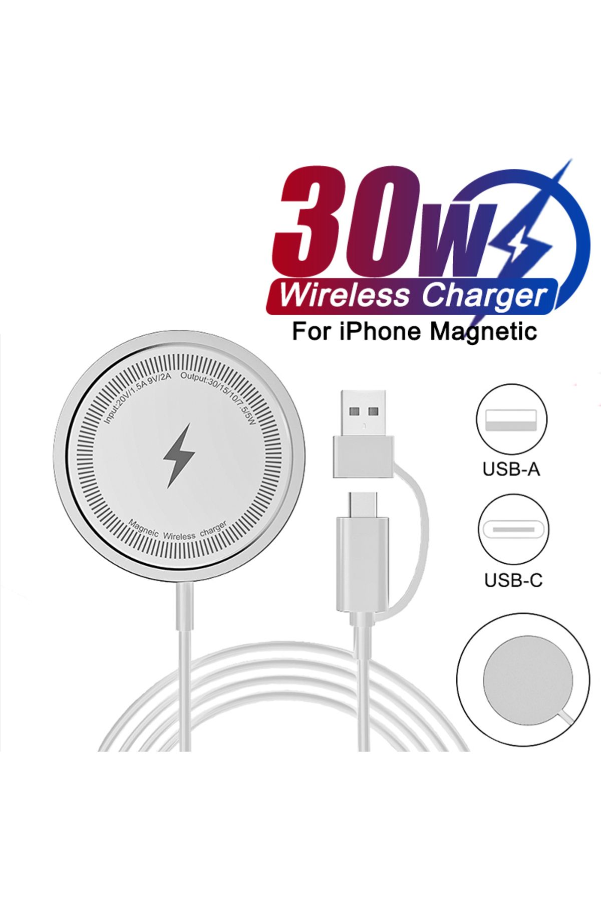 Choice-30W Wireless Charger 35W PD Fast Charging For iPhone 15 14 13 12 11 Pro Max Plus X XR XS Max Magneti 1