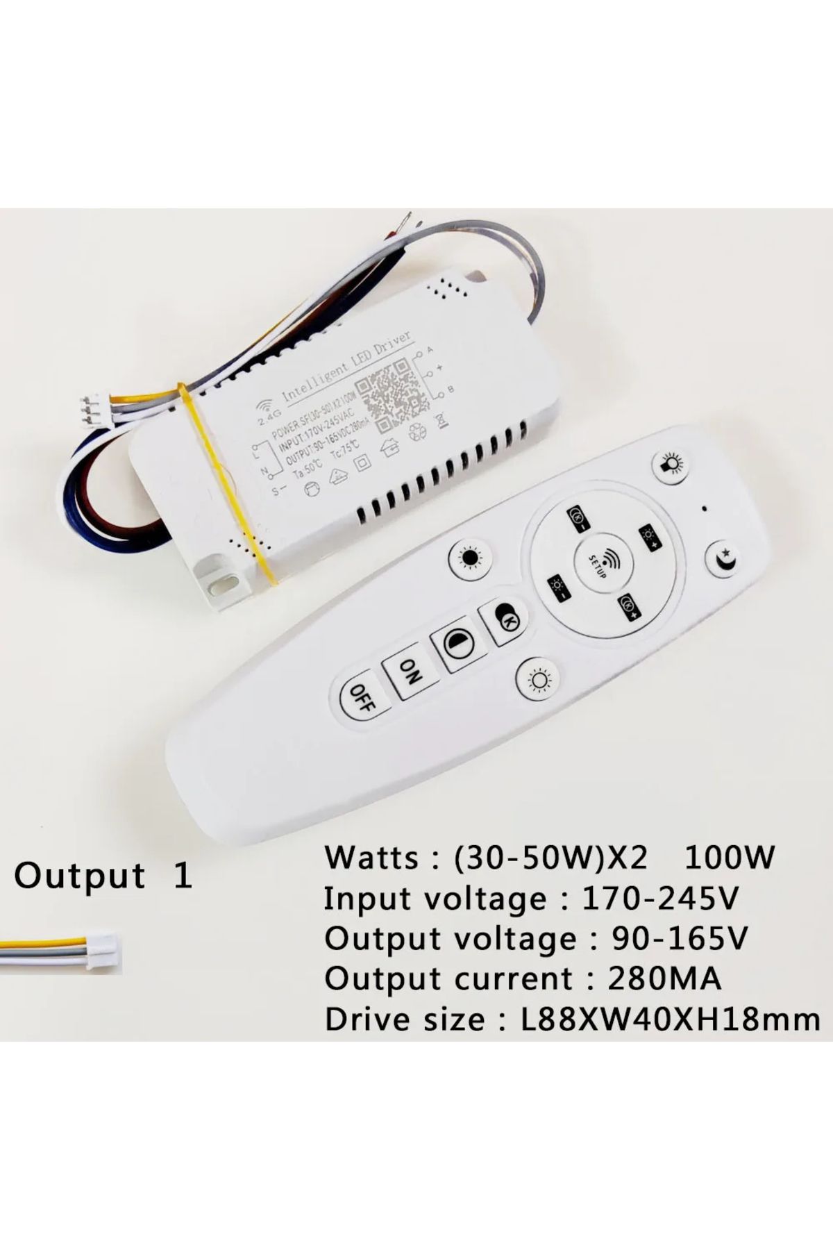 Choice-(30-50W)X2 100W APP Control LED Driver 2.4G Remote Intelligent LED Transformer 12-24W 40W 80W 120W 3 1
