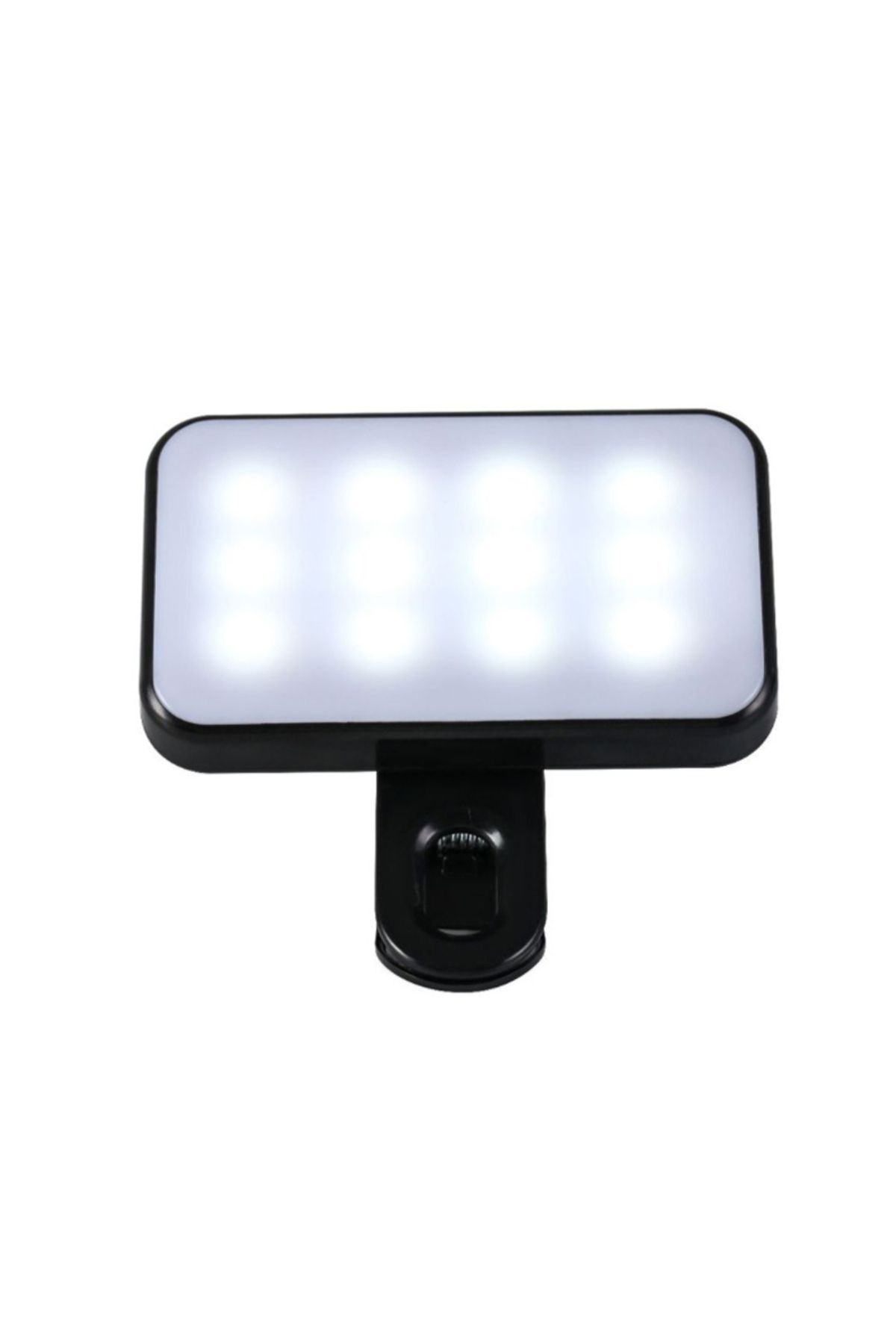Choice-black 2pc Portable Mini Selfie LED Fill Light Rechargeable 3 Modes Adjustable Brightness Clip On For 8