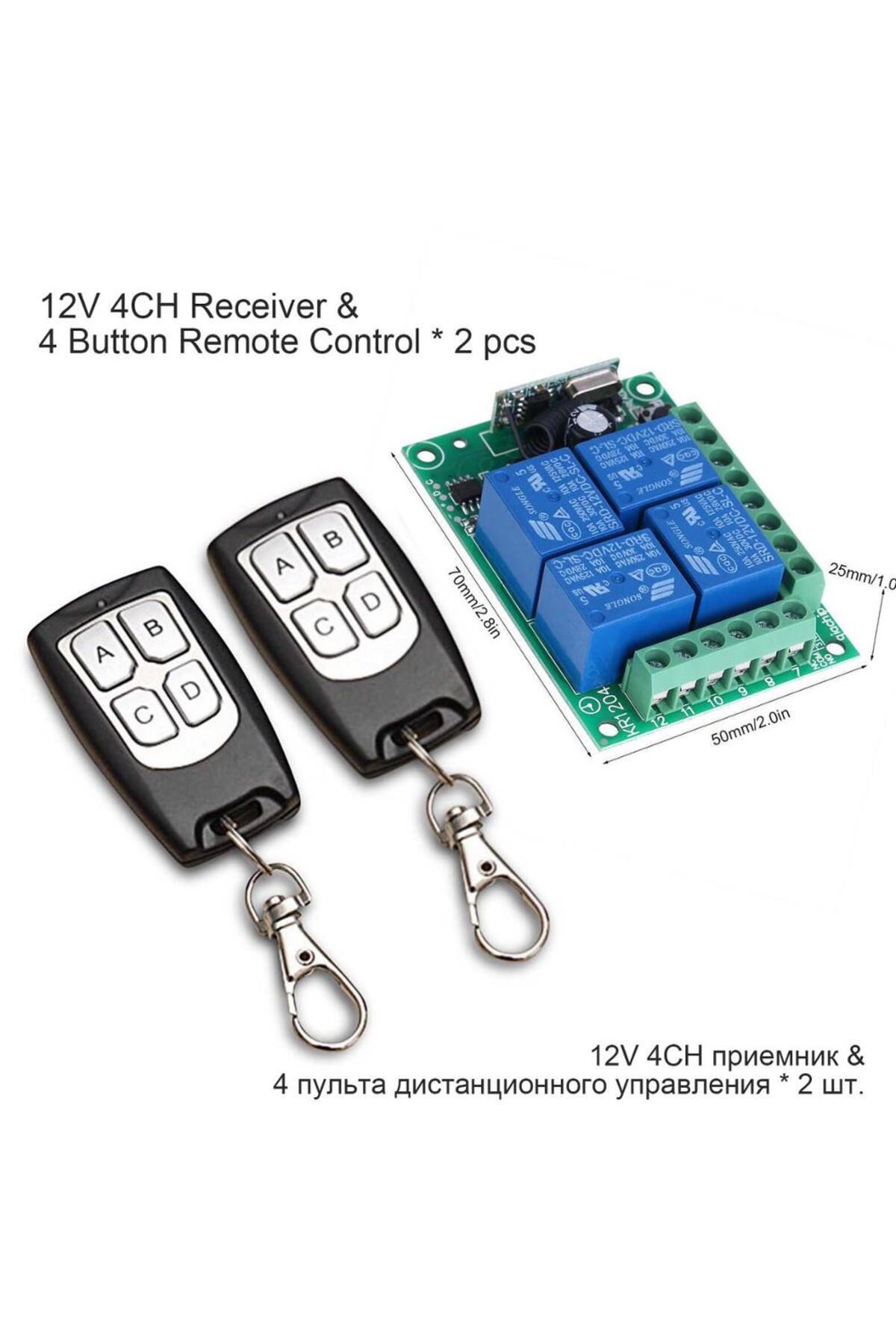 Choice-2 RC and 1 Receiver GERMA Universal Wireless Remote Control Switch DC 12V 4CH relay Receiver Module 1