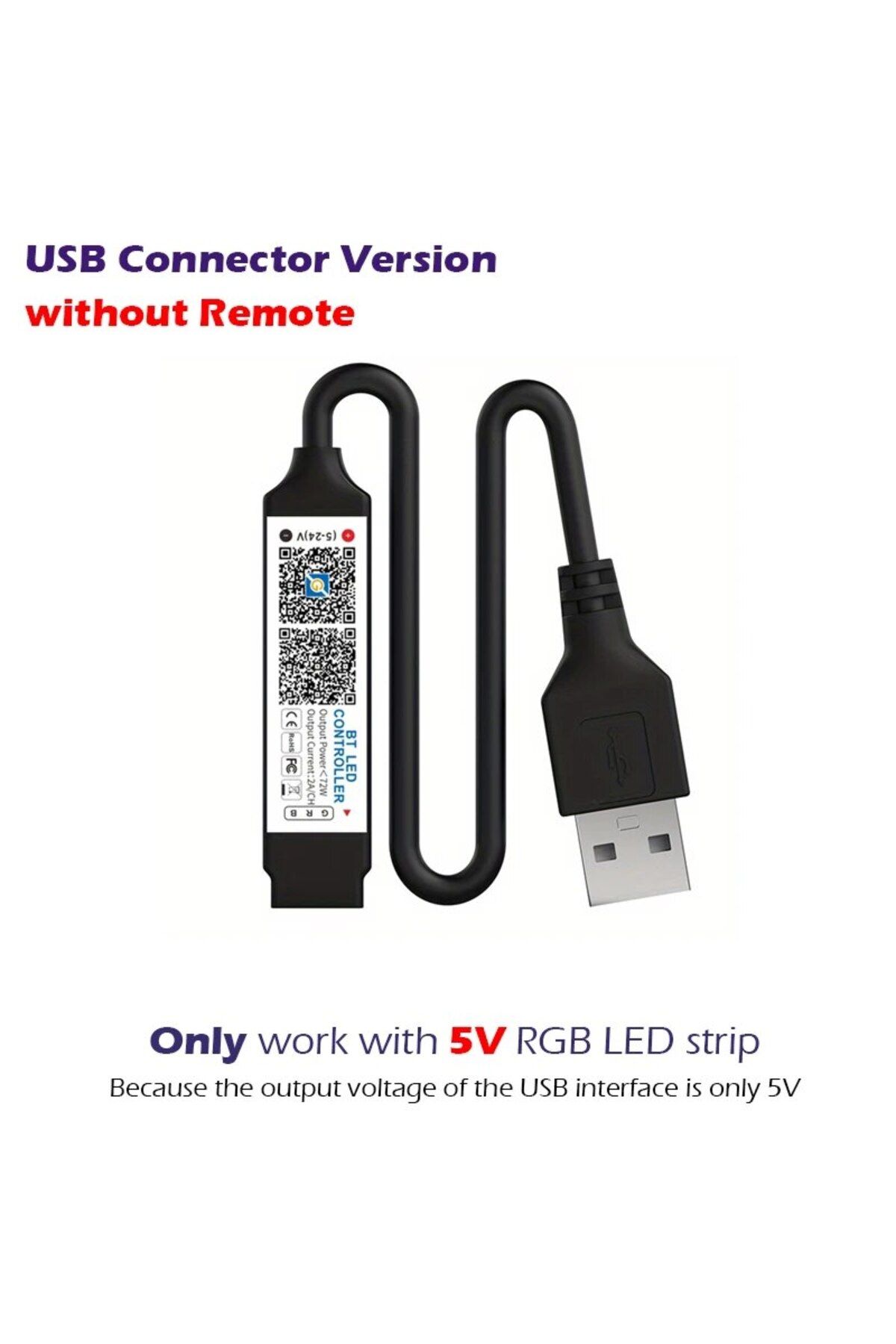 Choice-USB5V no Remote RGB Bluetooth Controller LED Light Strip Smart Phone APP RF Remote Controller for DC 1