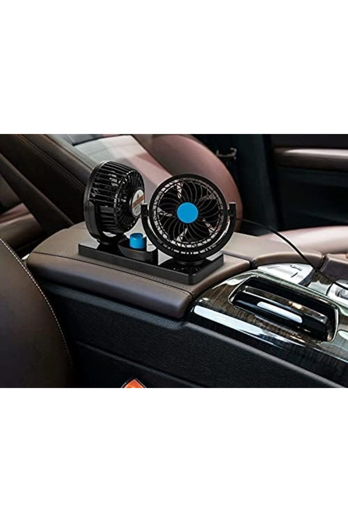 Generic-12V Dual Head Car Fan with 360° Rotation and Adjustable Speed, Dashboard Mount, Cigarette Plug 6