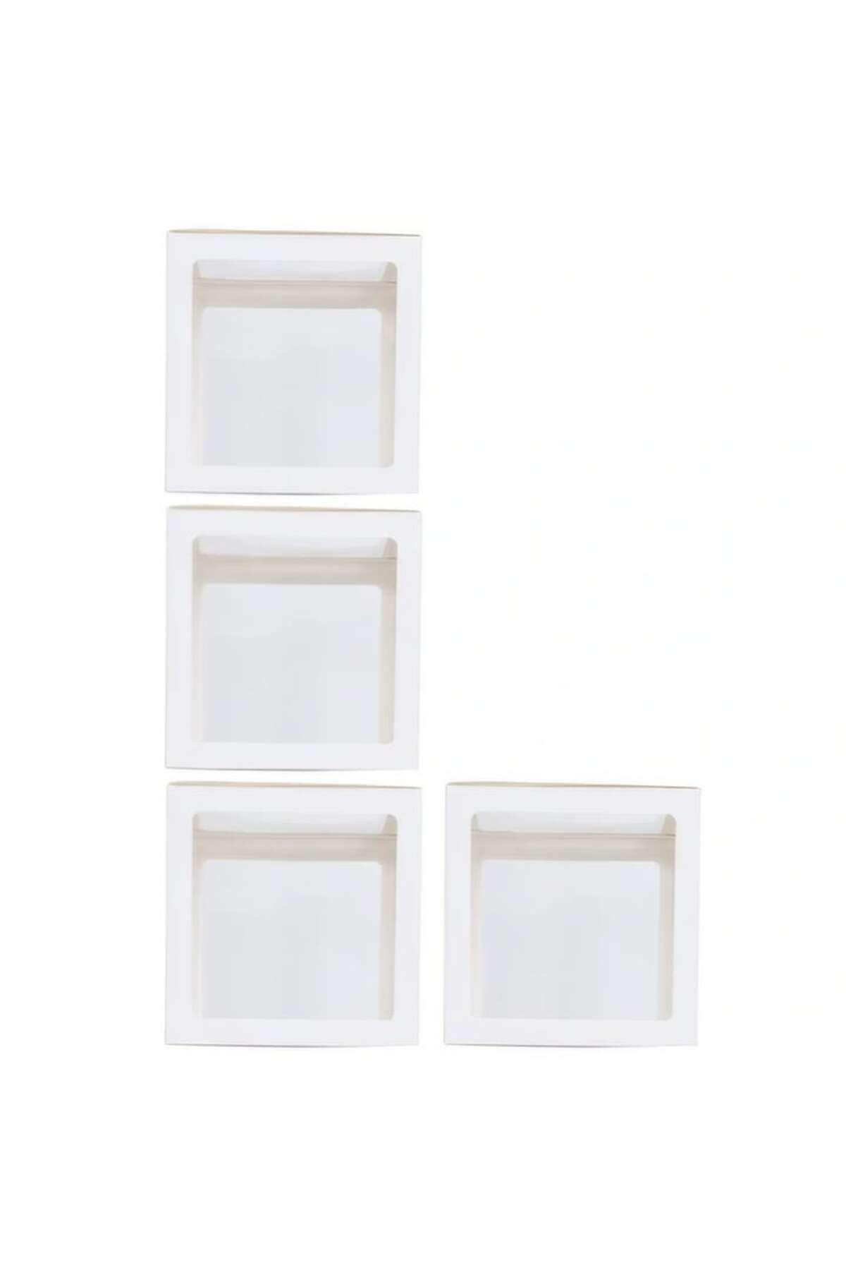 Terra-Set 4 Cutii pentru Baloane, Model Simplu, Tematica Aniversare, Cuburi Decorative din Plastic, 30 x 3 2