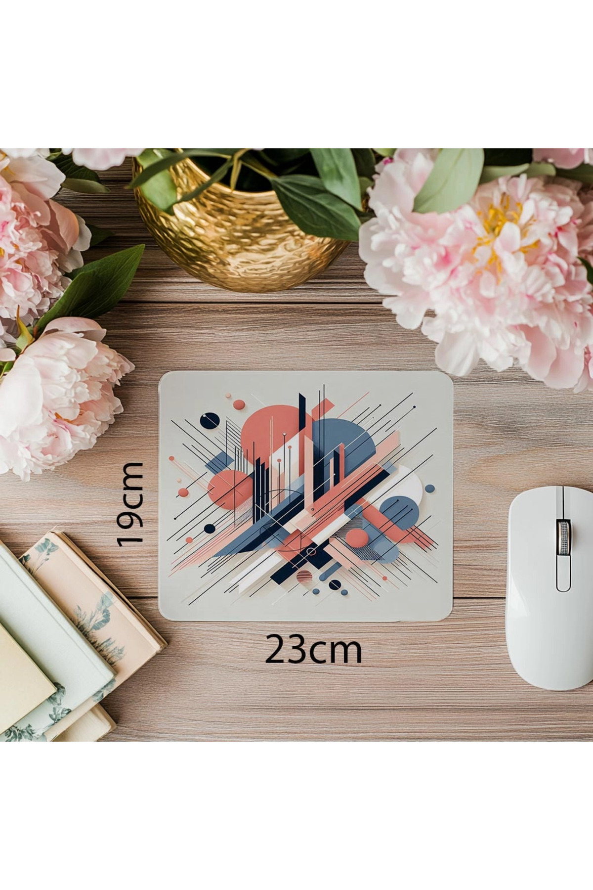 Luluyen-Abstract Shaped Mouse Pad with Thin Stick - 19X23 cm 2 mm Rectangle Imported Printed Mouse Pad 1