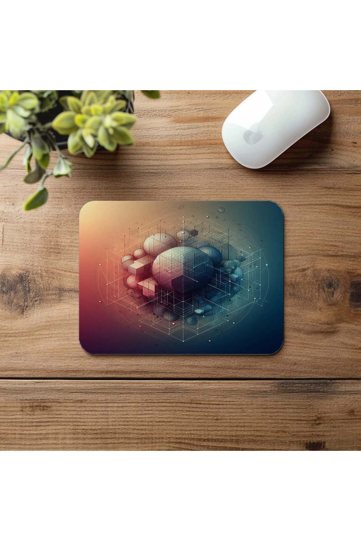 Luluyen-Mousepad on the Technological Minimalist Visual - 19X23 cm 2 mm Rectangle Imported Printed Mouse Pad 4