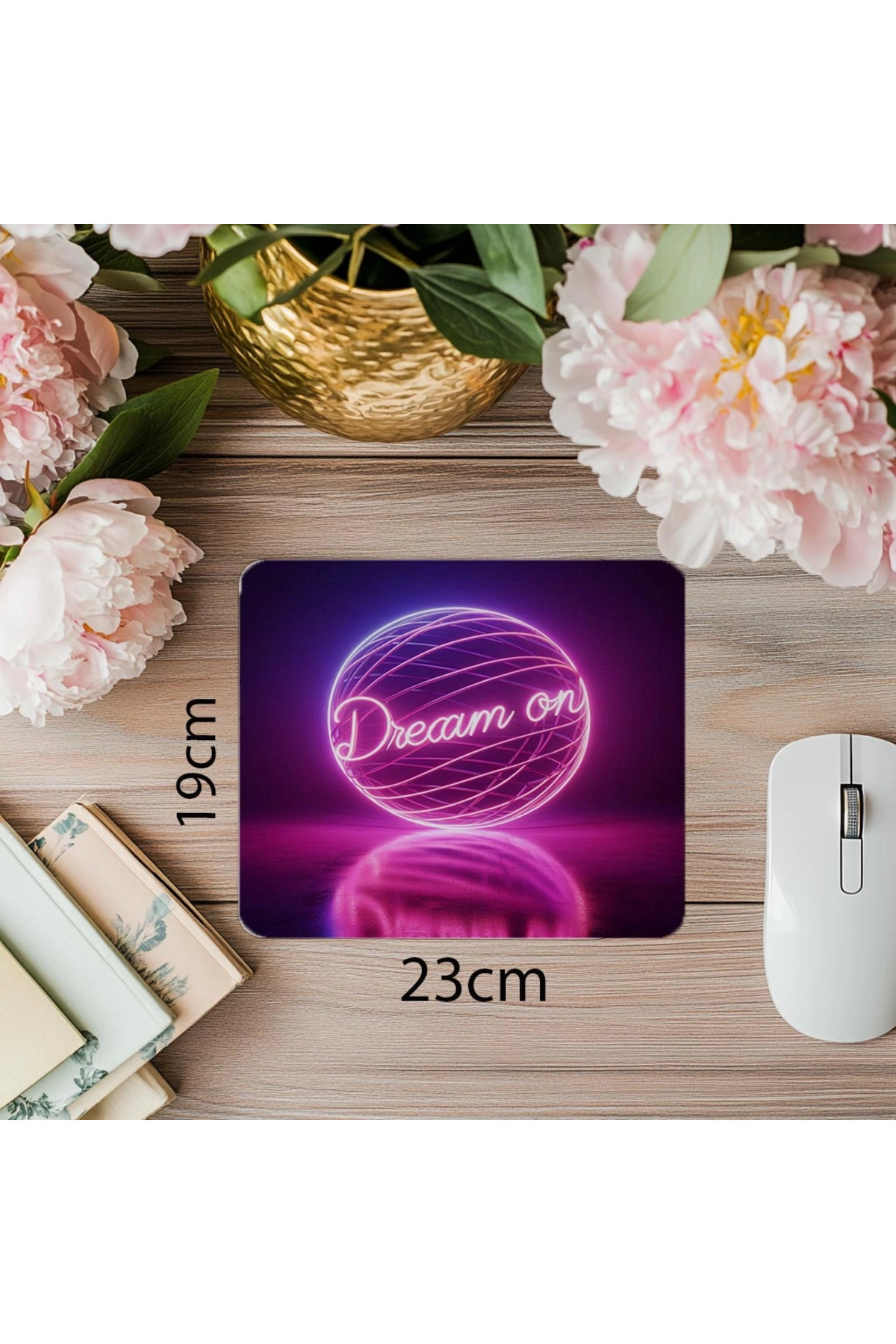 Luluyen-Dream on Written Global Neon Mousepad - 19X23 cm 2 mm Rectangular Imported Printed Mouse Pad 1