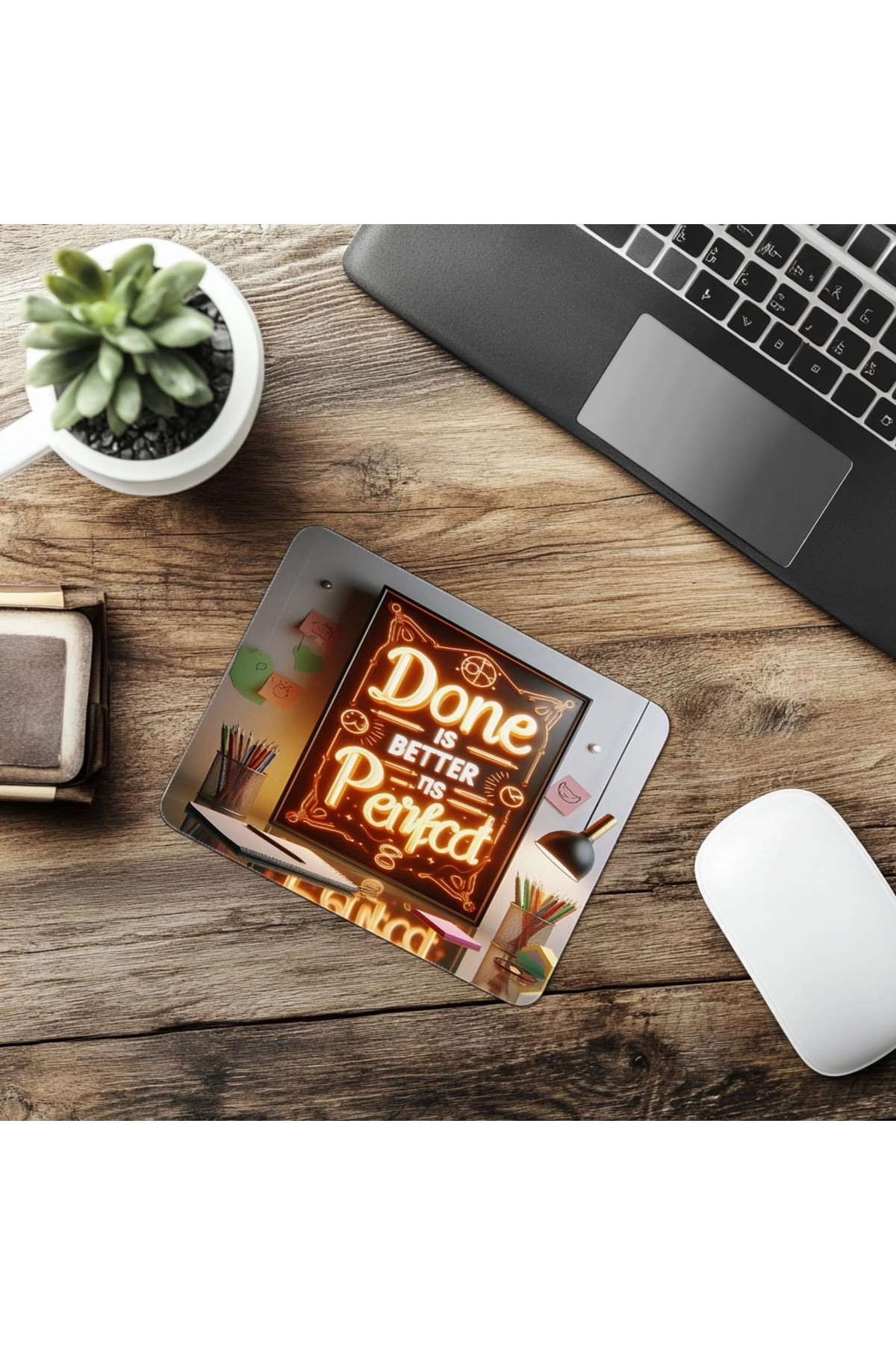Luluyen-Finish Instead of Perfection! Mousepad Design - 19X23 cm 2 mm Rectangle Imported Printed Mouse Pad 6