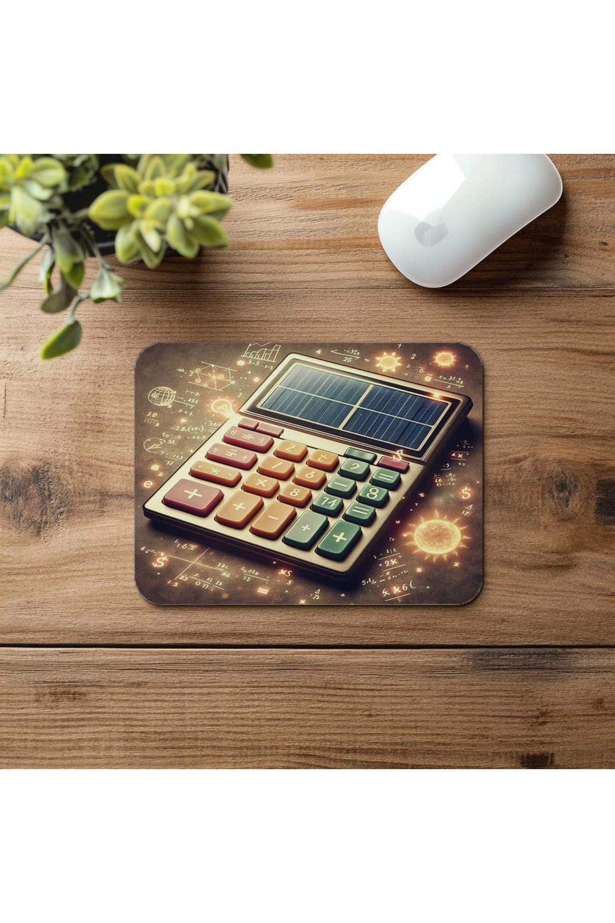 Luluyen-Glowing Keys Calculator Mousepad - 19X23 cm 2 mm Rectangle Imported Printed Mouse Pad 4