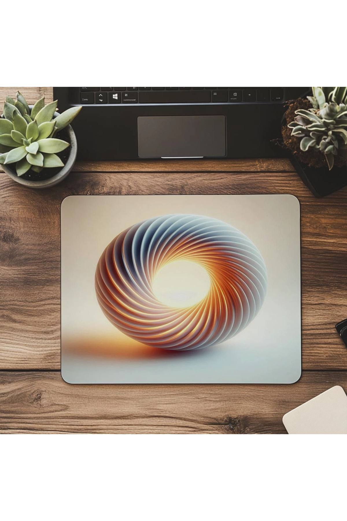 Luluyen-Geometric Design Mousepad with Bright Ring - 19X23 cm 2 mm Rectangular Imported Printed Mouse Pad 7