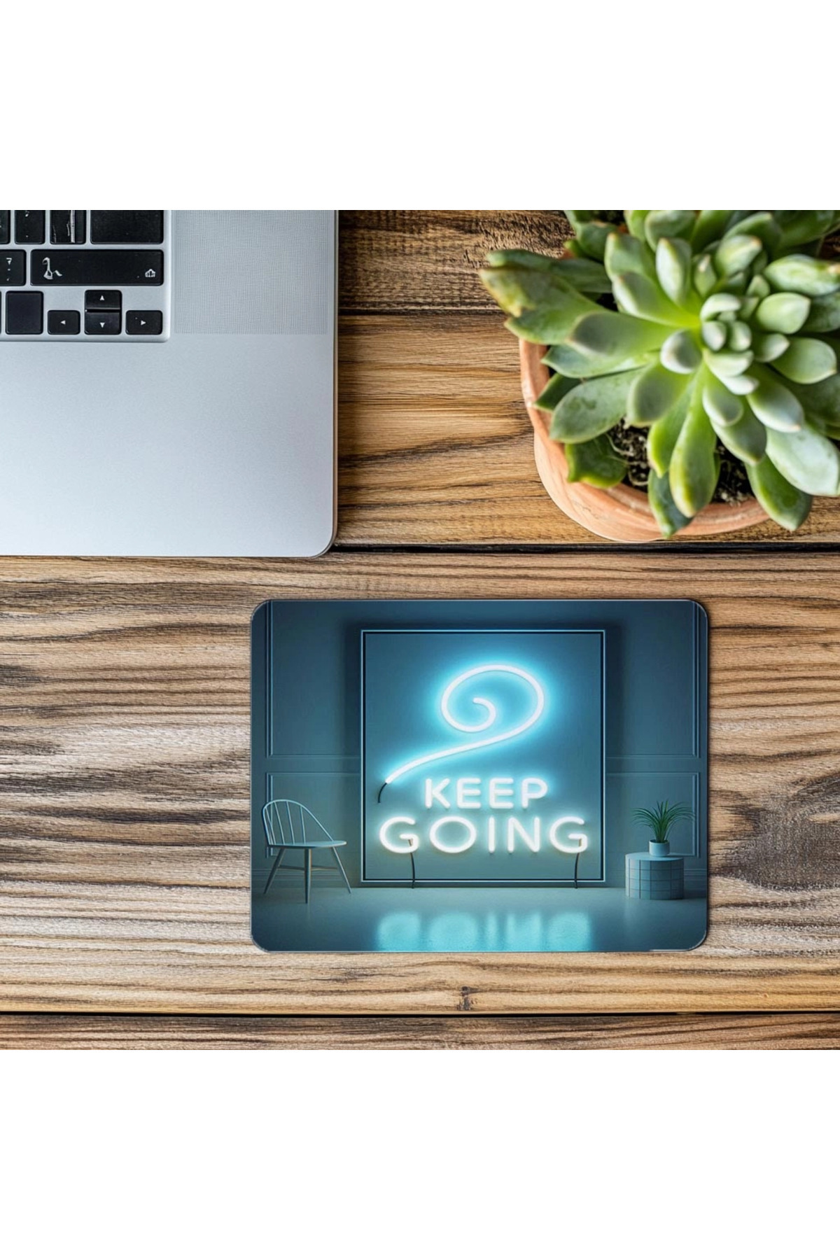 Luluyen-Motivational Mousepad with Neon Trail Effect - 19X23 cm 2 mm Rectangle Imported Printed Mouse Pad 3