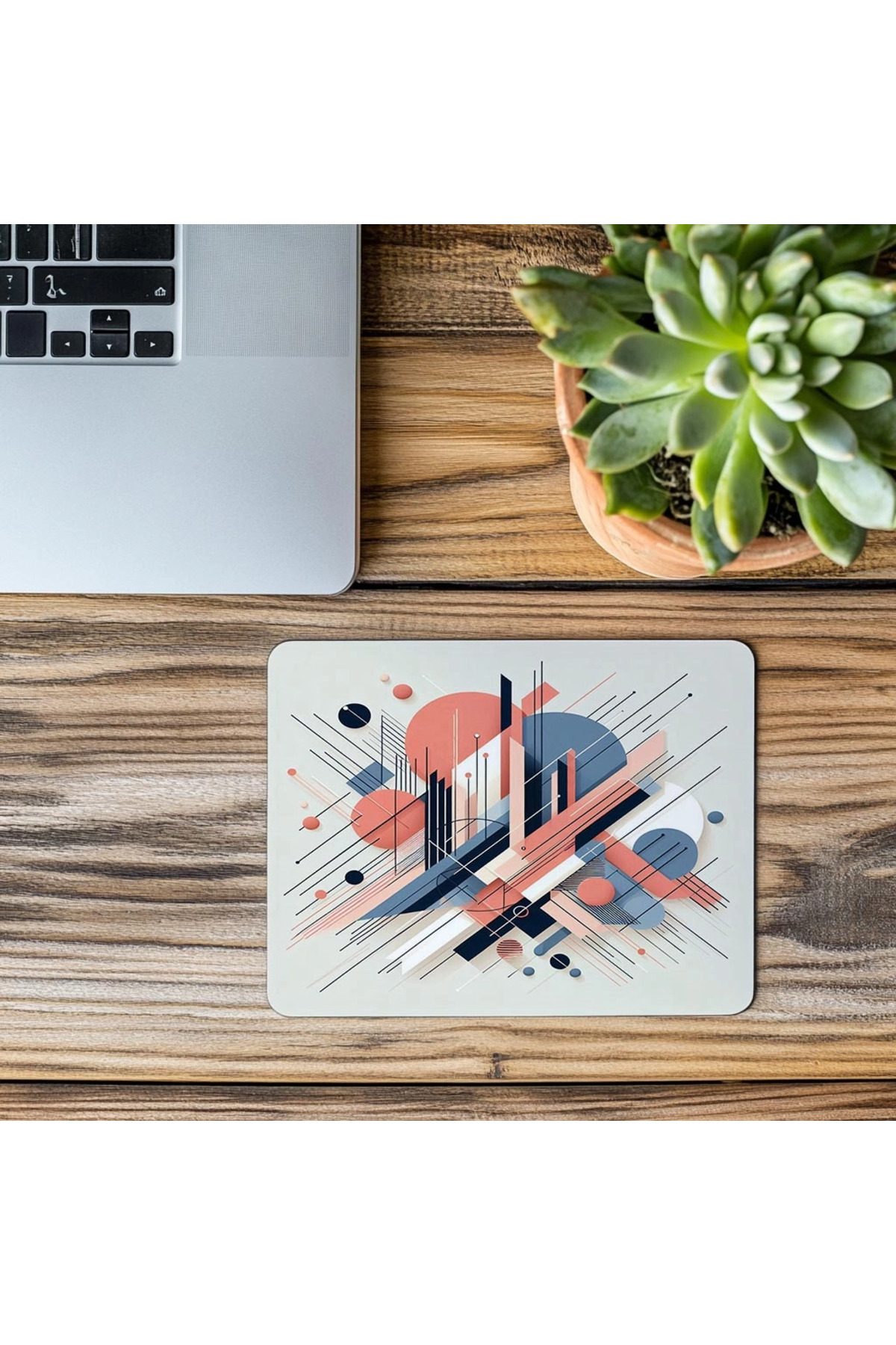 Luluyen-Abstract Shaped Mouse Pad with Thin Stick - 19X23 cm 2 mm Rectangle Imported Printed Mouse Pad 3