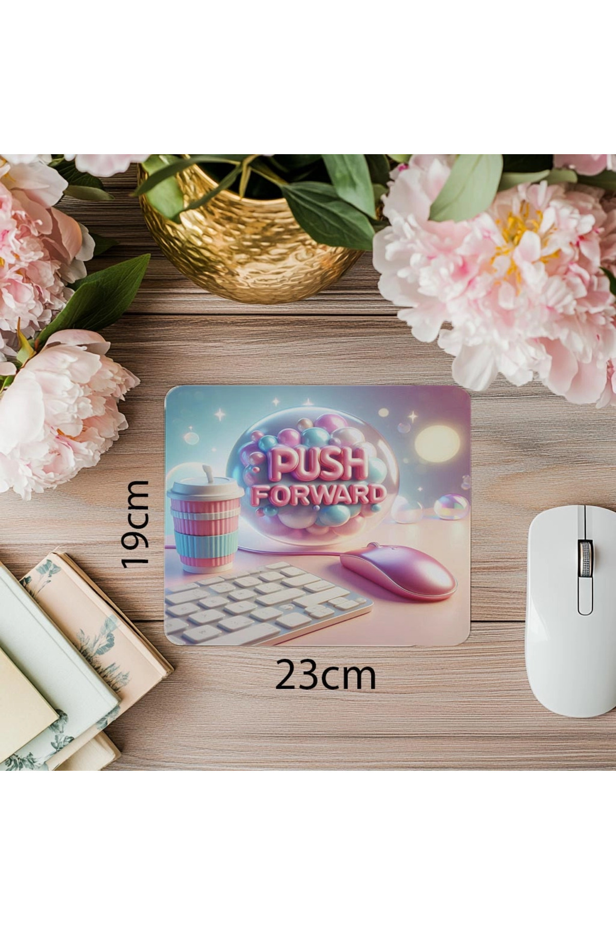 Luluyen-Push Forward Written Glossy 3D Mousepad - 19X23 cm 2 mm Rectangle Imported Printed Mouse Pad 1