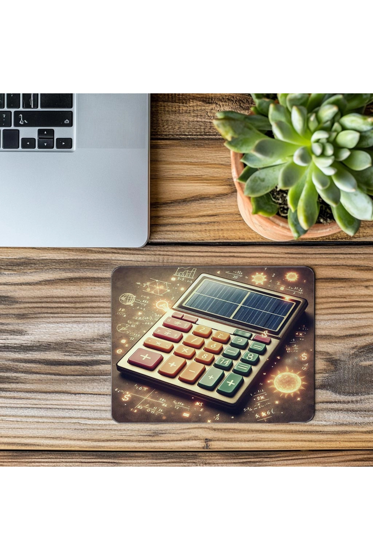 Luluyen-Glowing Keys Calculator Mousepad - 19X23 cm 2 mm Rectangle Imported Printed Mouse Pad 3