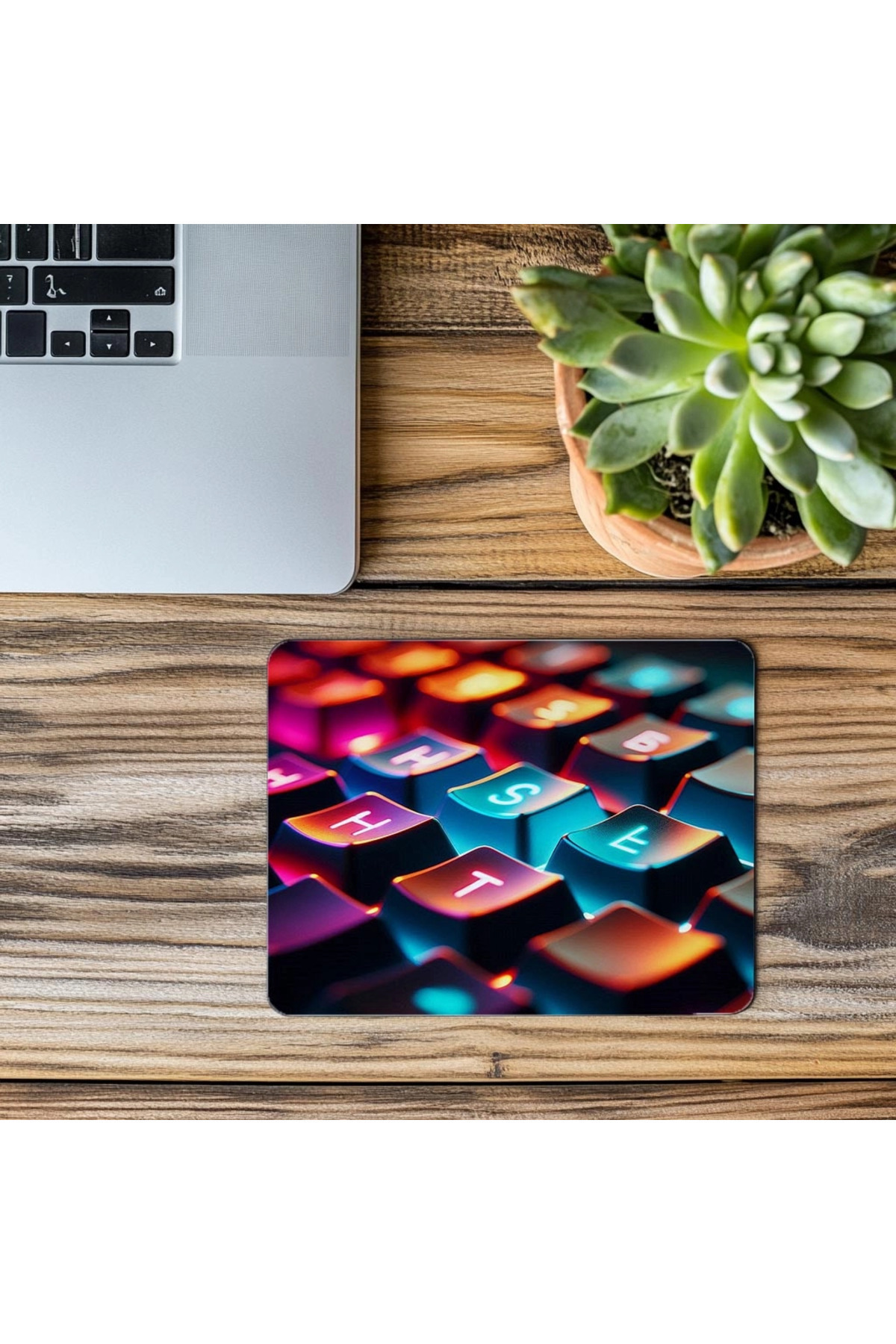 Luluyen-Hustle Themed Rgb Keyboard Mousepad - 19X23 cm 2 mm Rectangle Imported Printed Mouse Pad 3