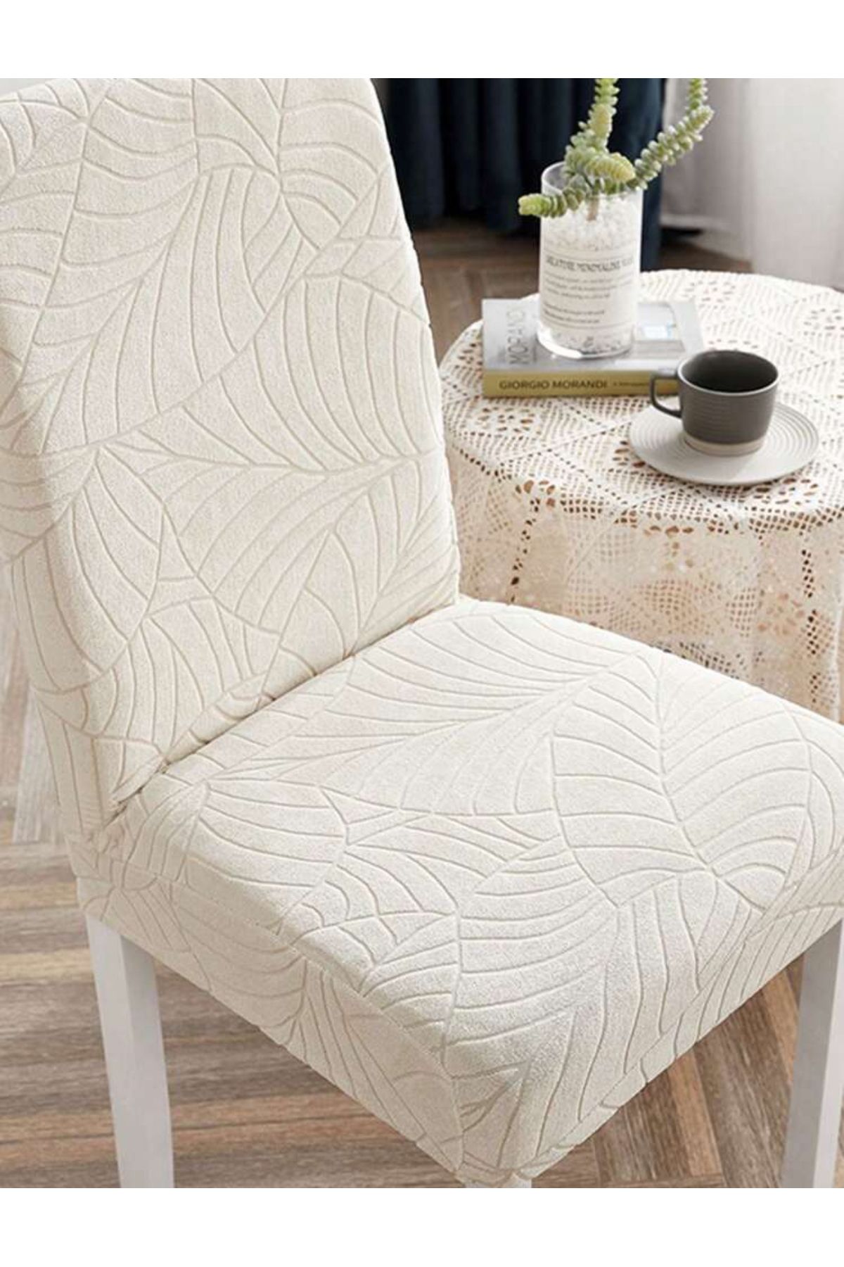 uzhanem-husa scaun cu model frunze husa scaun elastica 1buc 6