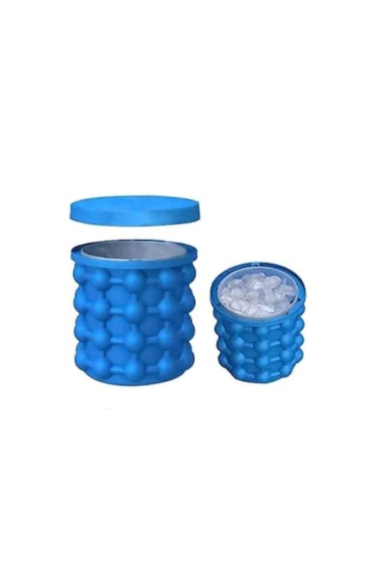 FOXMAG24-Aparat de gheață Smart Ice Cube, tip shaker, silicon, capac inclus, 120 cuburi, albastru, 14x13 cm 4