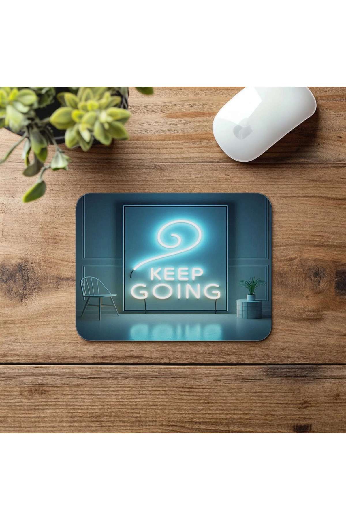 Luluyen-Motivational Mousepad with Neon Trail Effect - 19X23 cm 2 mm Rectangle Imported Printed Mouse Pad 4