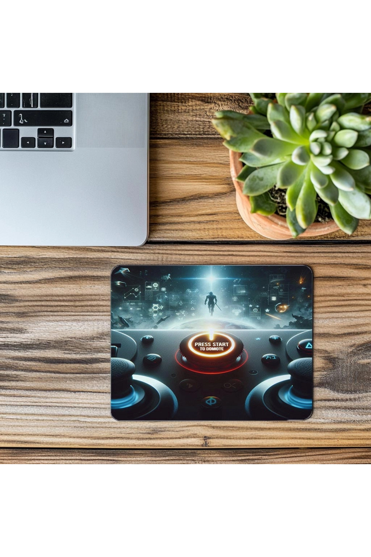 Luluyen-3D Mousepad with Start Button – Dominate - 19X23 cm 2 mm Rectangular Imported Printed Mouse Pad 3