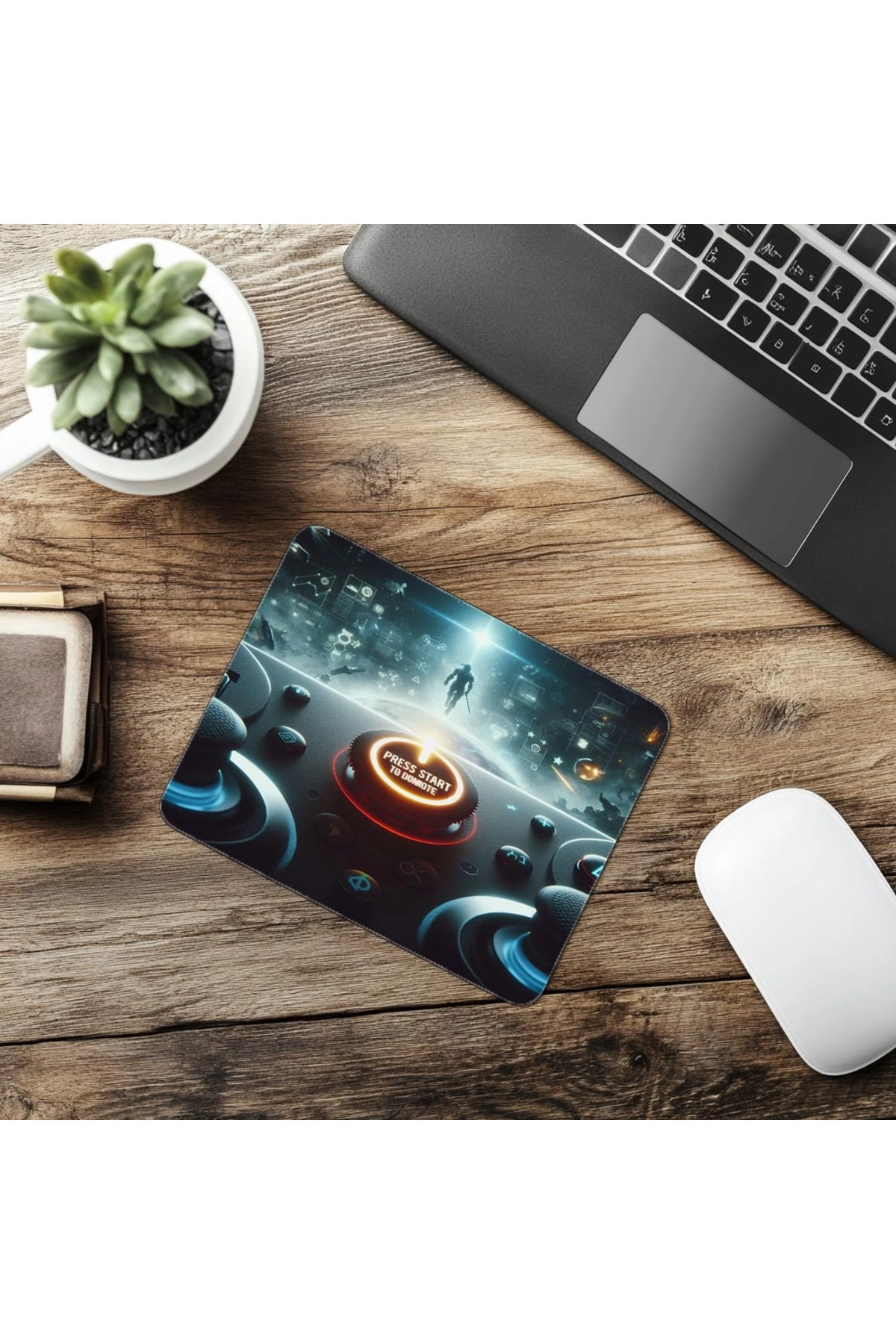 Luluyen-3D Mousepad with Start Button – Dominate - 19X23 cm 2 mm Rectangular Imported Printed Mouse Pad 6