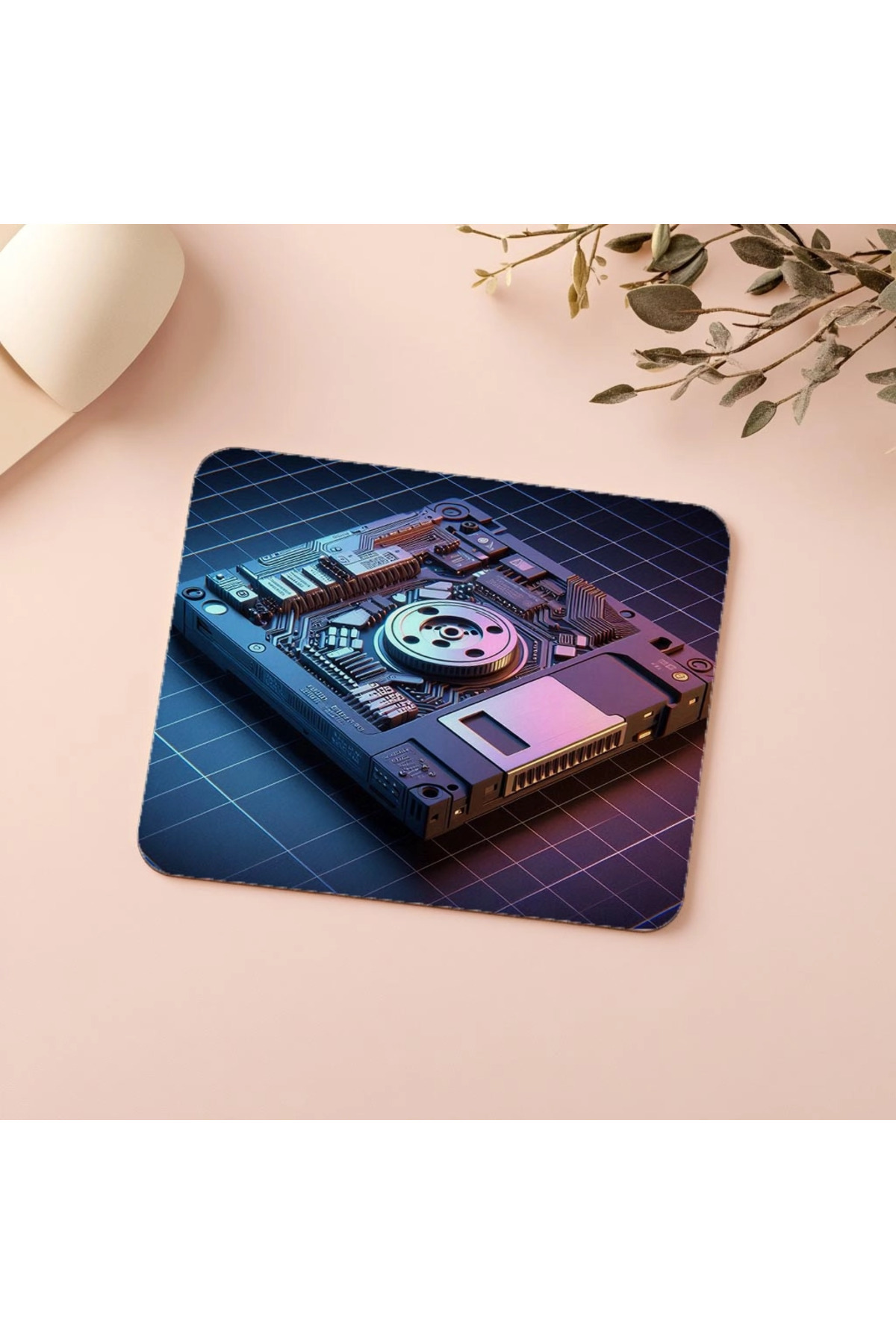 Luluyen-Semi-Inserted Floppy Mousepad – Retro Drive - 19X23 cm 2 mm Rectangular Imported Printed Mouse Pad 5