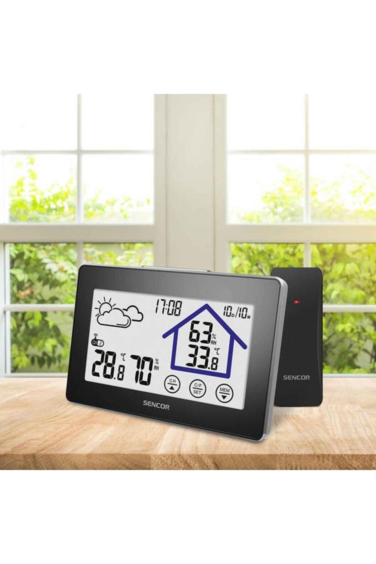 Sencor-Stație meteo SWS 2999, afișaj LCD, măsurare temperatură și umiditate internă/externă 3