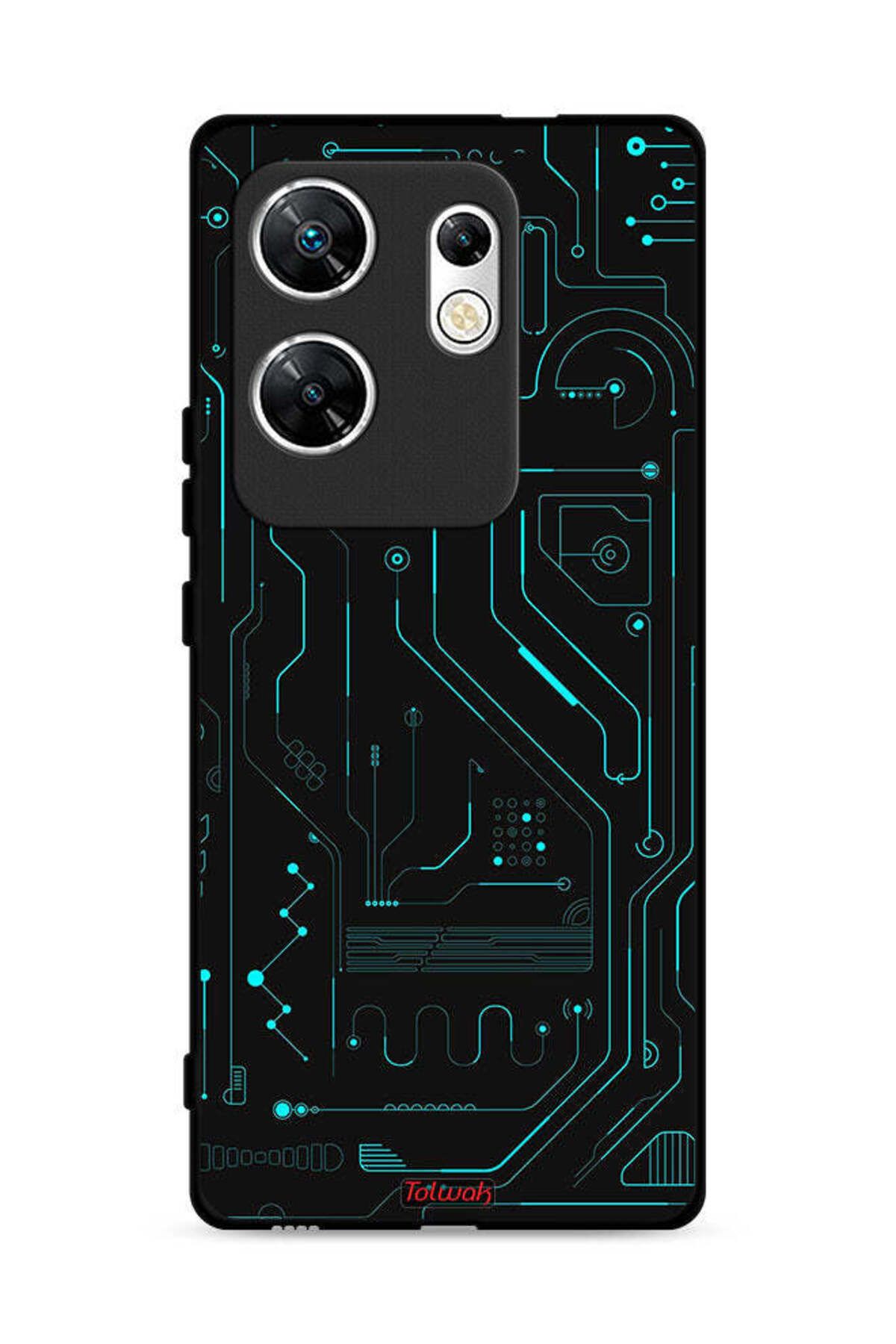 Tolwak-غطاء حماية لهاتف Infinix Zero 30 4G، دوائر فنية رقمية، شاشة متعددة 1