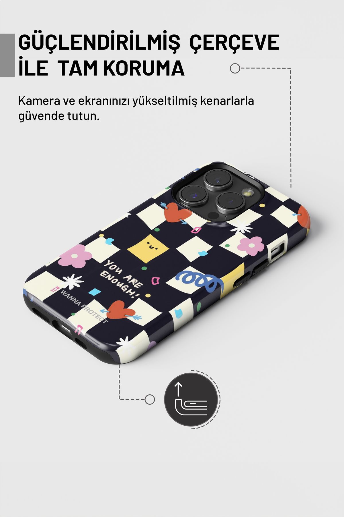 WANNA PROTECT-حافظة هاتف iPhone 15 Pro Max ذات طبقة مزدوجة ممتصة للصدمات، حافظة هاتف ممتازة لامعة 5